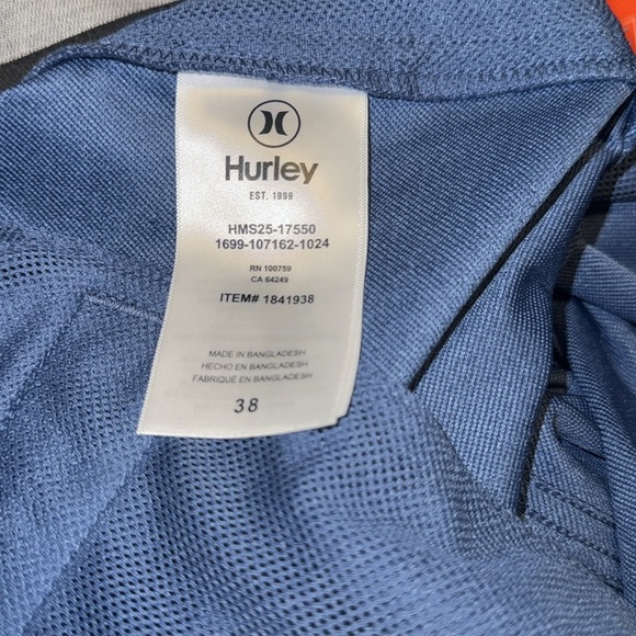 Hurley Men's Hybrid Walkshort Short Blue Size 38 New - Picture 12 of 15